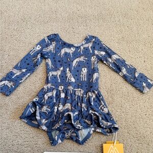 Muse Threads Wolf Bamboo Bodysuit Twirl